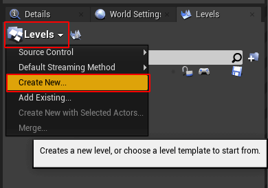 create new level